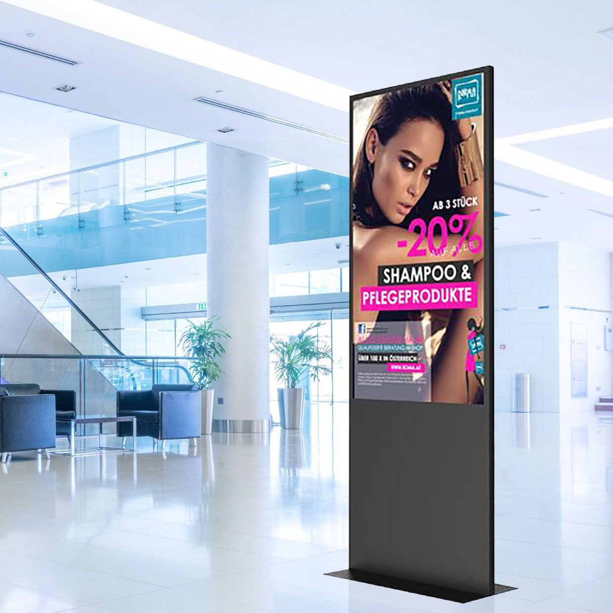 Panasonic Floor Stand Kiosk Panel Lifestyle