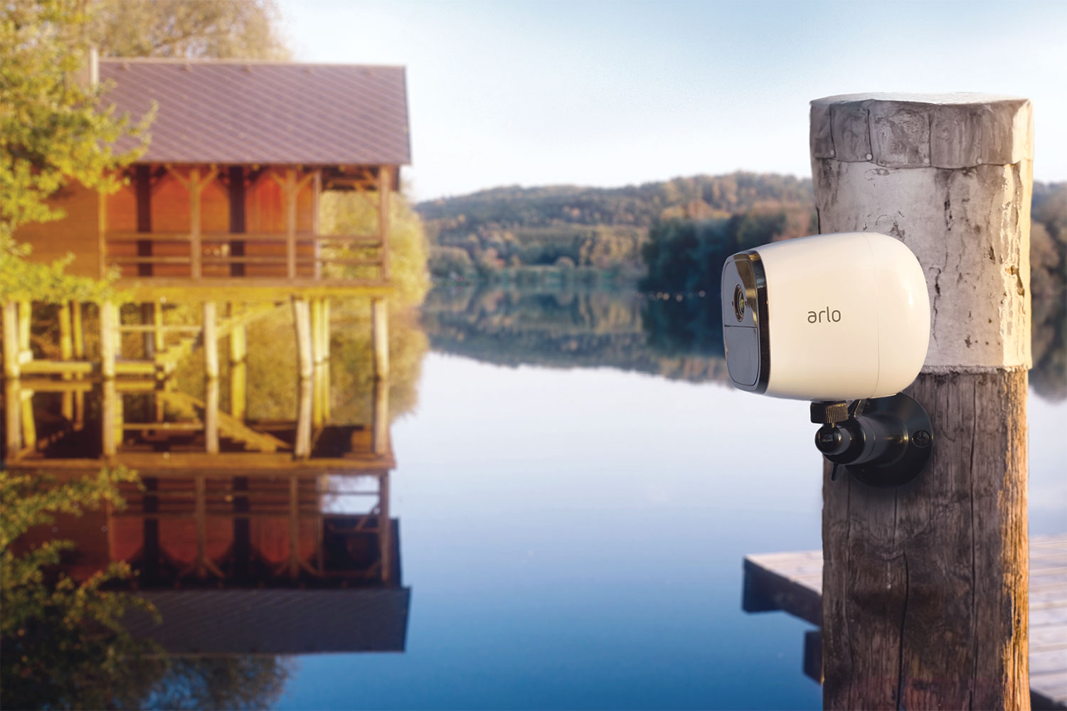 Arlo camera in a boat dock